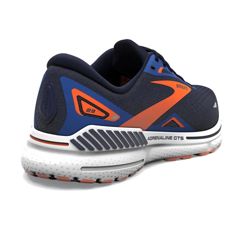 Brooks Men's Adrenaline GTS 23 Peacoat/Orange/Surf the Web-1